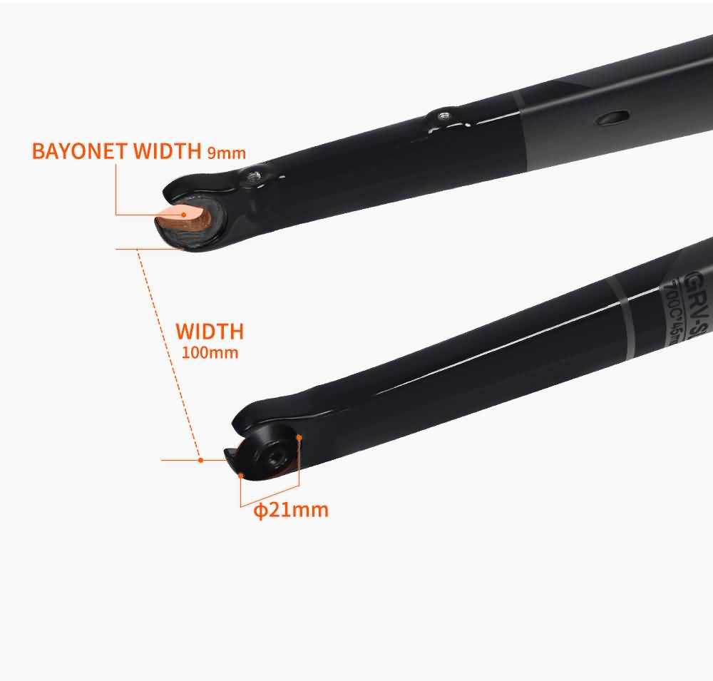 Buy TOSEEK Gravel Fork All Carbon Fiber Road Bicycle Front Fork Quick Disassembly Online!