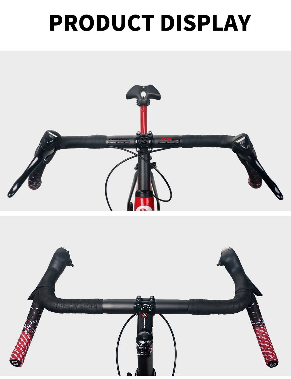 Buy TOSEEK RSwrc Carbon Gravel Handlebar Exotropism Handle Bar 31.8mm