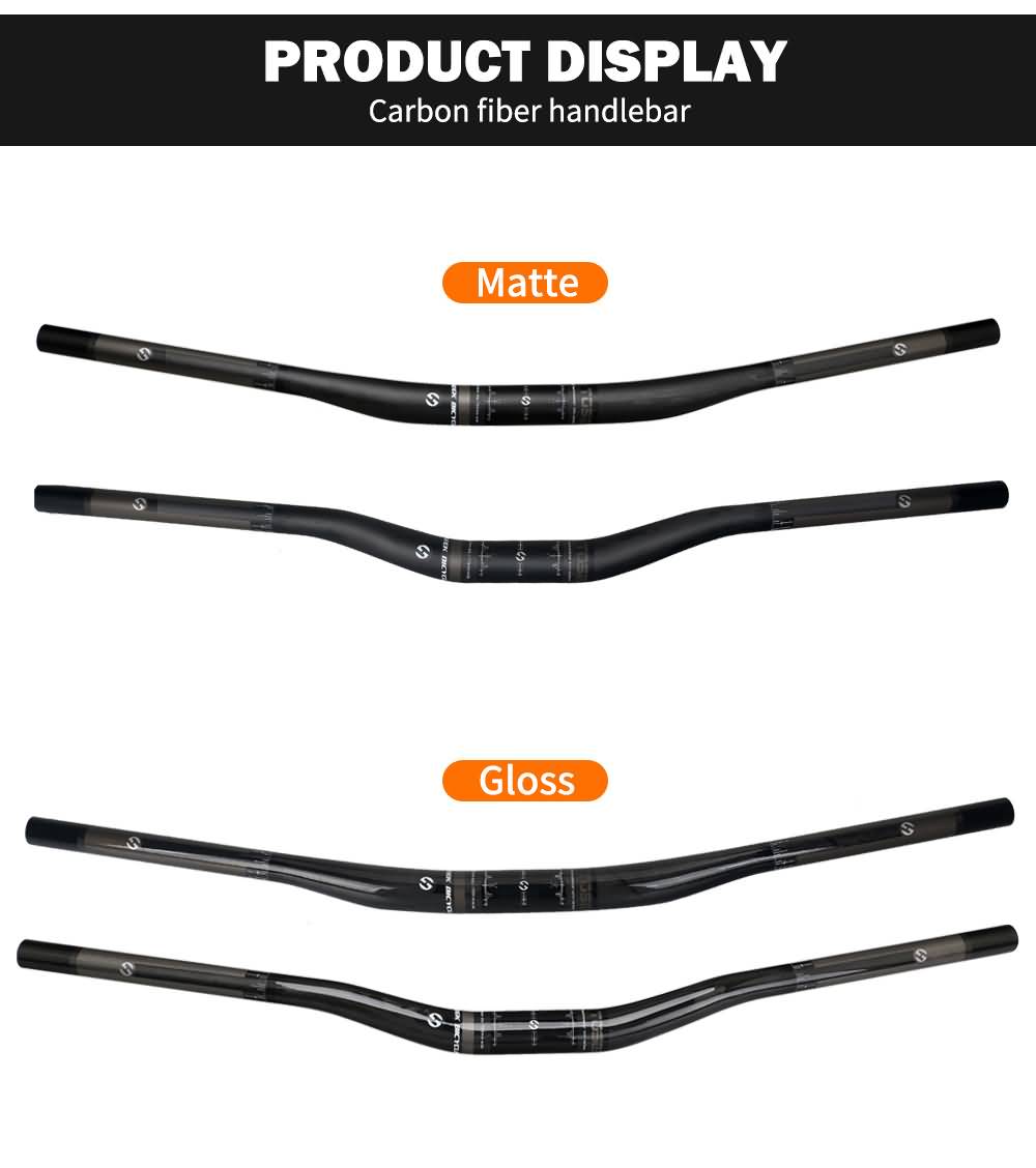 Buy TOSEEK Bicycle Handlebar Carbon AM DH MTB Handlebar 820mm Offroad