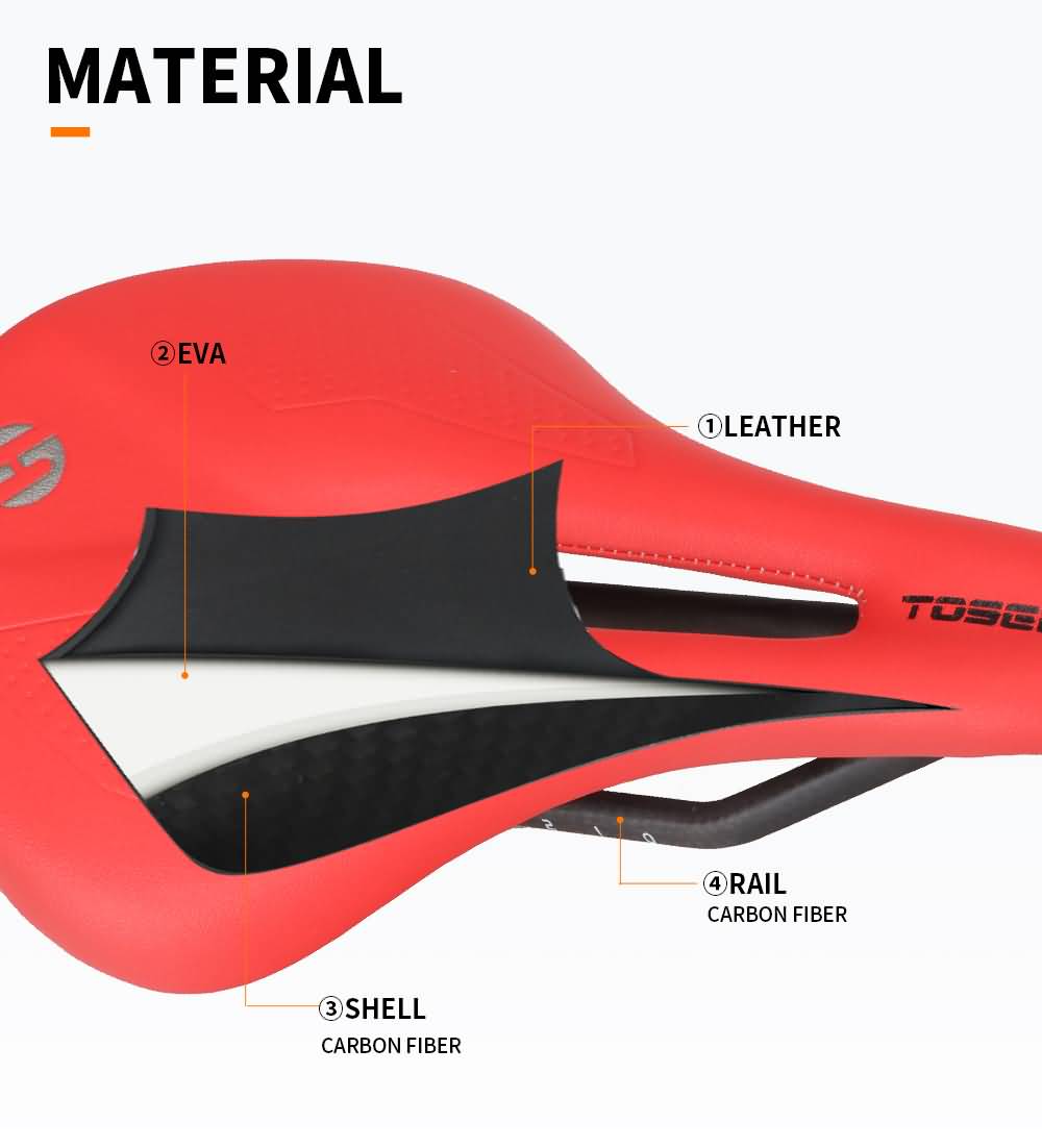 Buy TOSEEK Bicycle Saddle MTB Bike Saddles Carbon Fiber Saddle 248148
