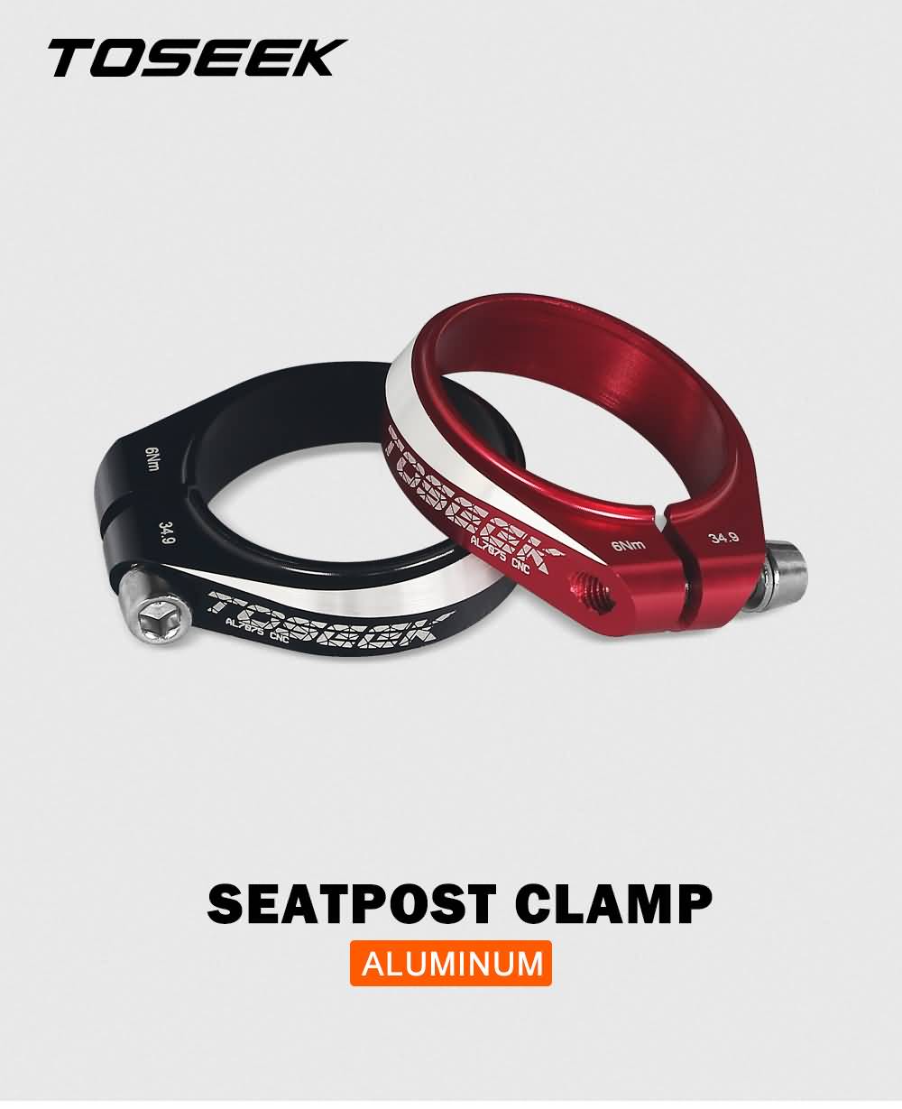 Buy TOSEEK Bike Seat Post Clamp 31.8 34.9mm Mountain Aluminum Alloy