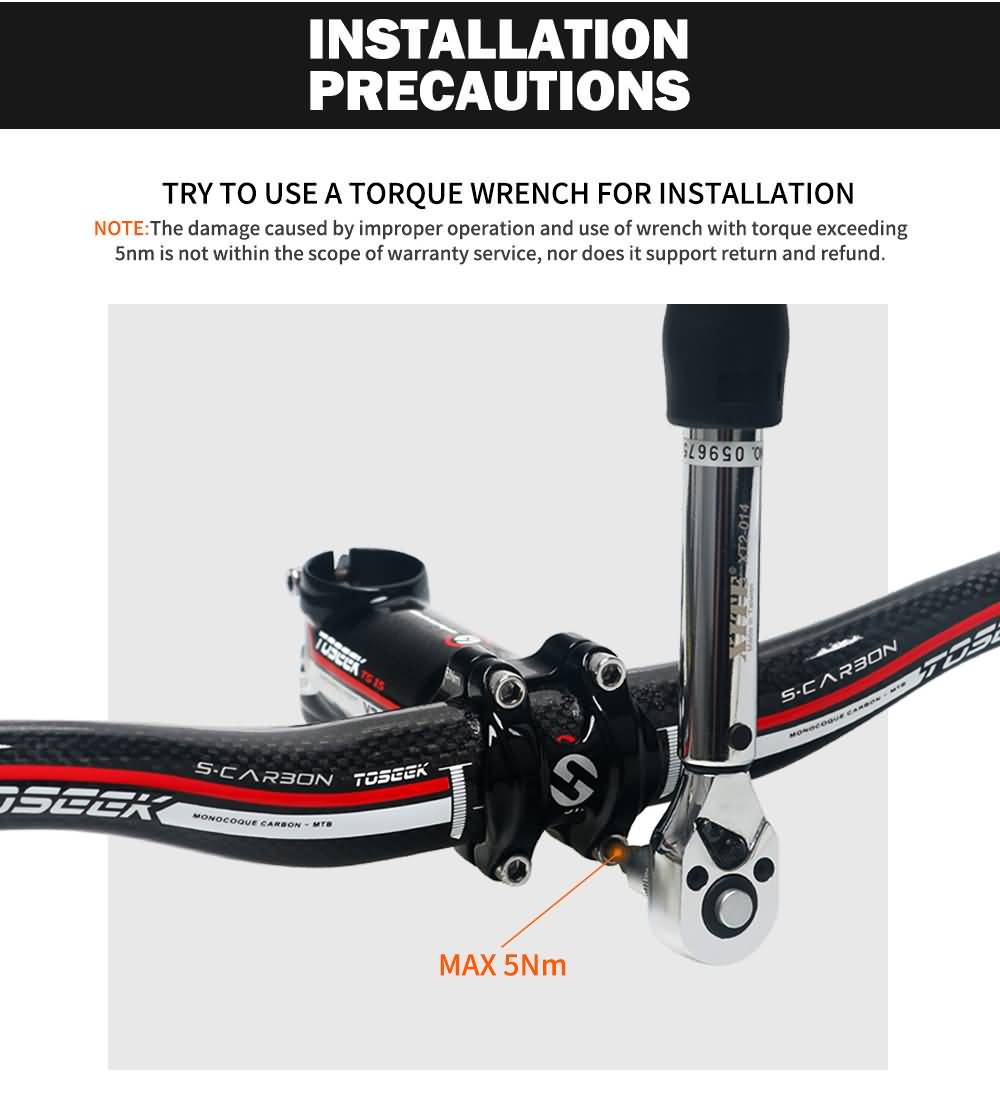 Buy TOSEEK Carbon Handlebar Mtb Bicycle Handlebar 31.8*760mm Length Carbon MTB Handlebar Online!