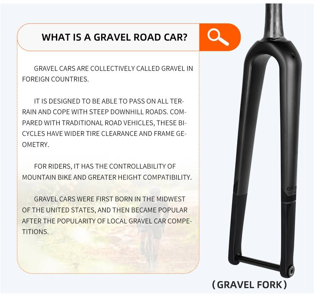 Buy TOSEEK Gravel Fork All Carbon Fiber Road Bicycle Front Fork Quick Disassembly Online!