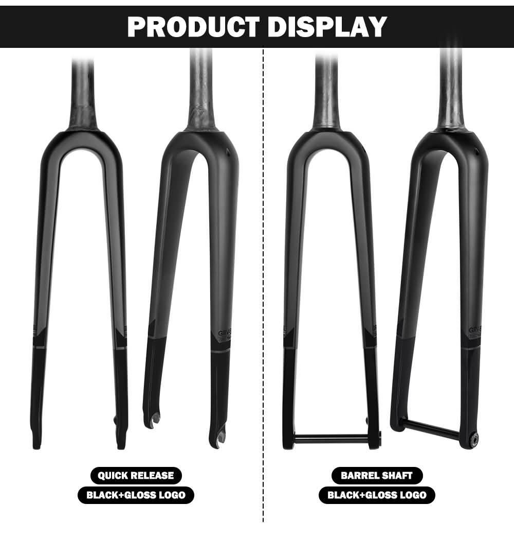 Buy TOSEEK Gravel Fork All Carbon Fiber Road Bicycle Front Fork Quick Disassembly Online!