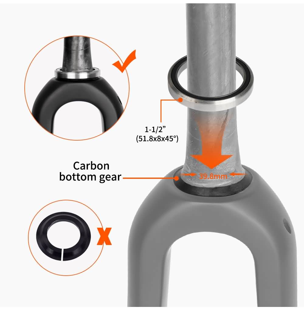 Buy TOSEEK Gravel Fork All Carbon Fiber Road Bicycle Front Fork Quick Disassembly Online!