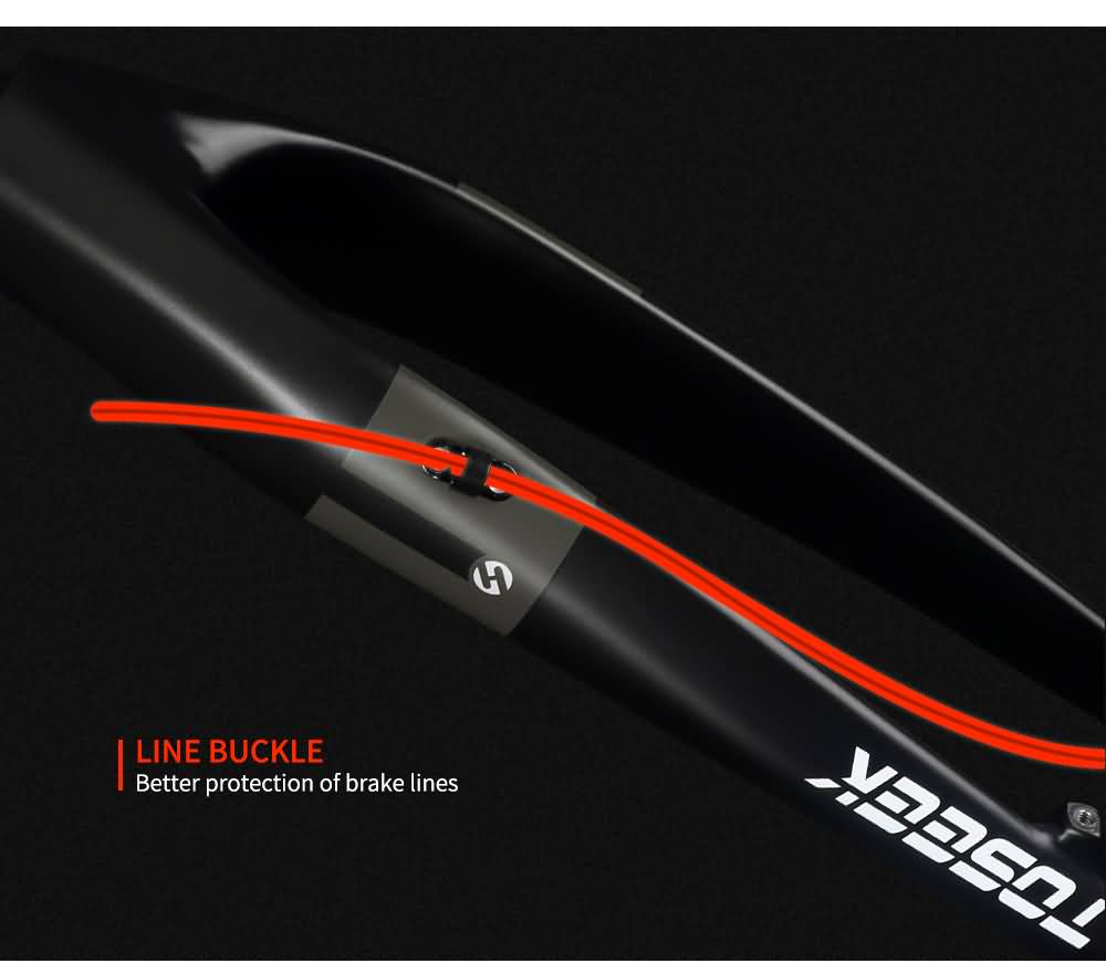 Buy TOSEEK Mountain Bike Full Carbon Fiber Forks MTB Bicycle Tapered Fork Online!