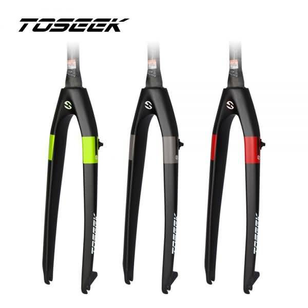 Buy TOSEEK Mountain Bike Full Carbon Fiber Forks MTB Bicycle Tapered