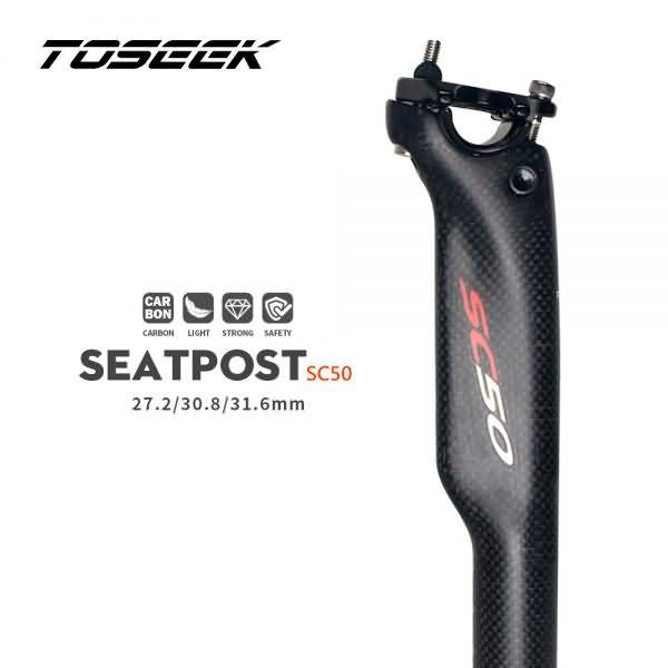 Buy TOSEEK Seatpost Carbon Mtb Telescopic Seatpost Offset 20mm Seat for