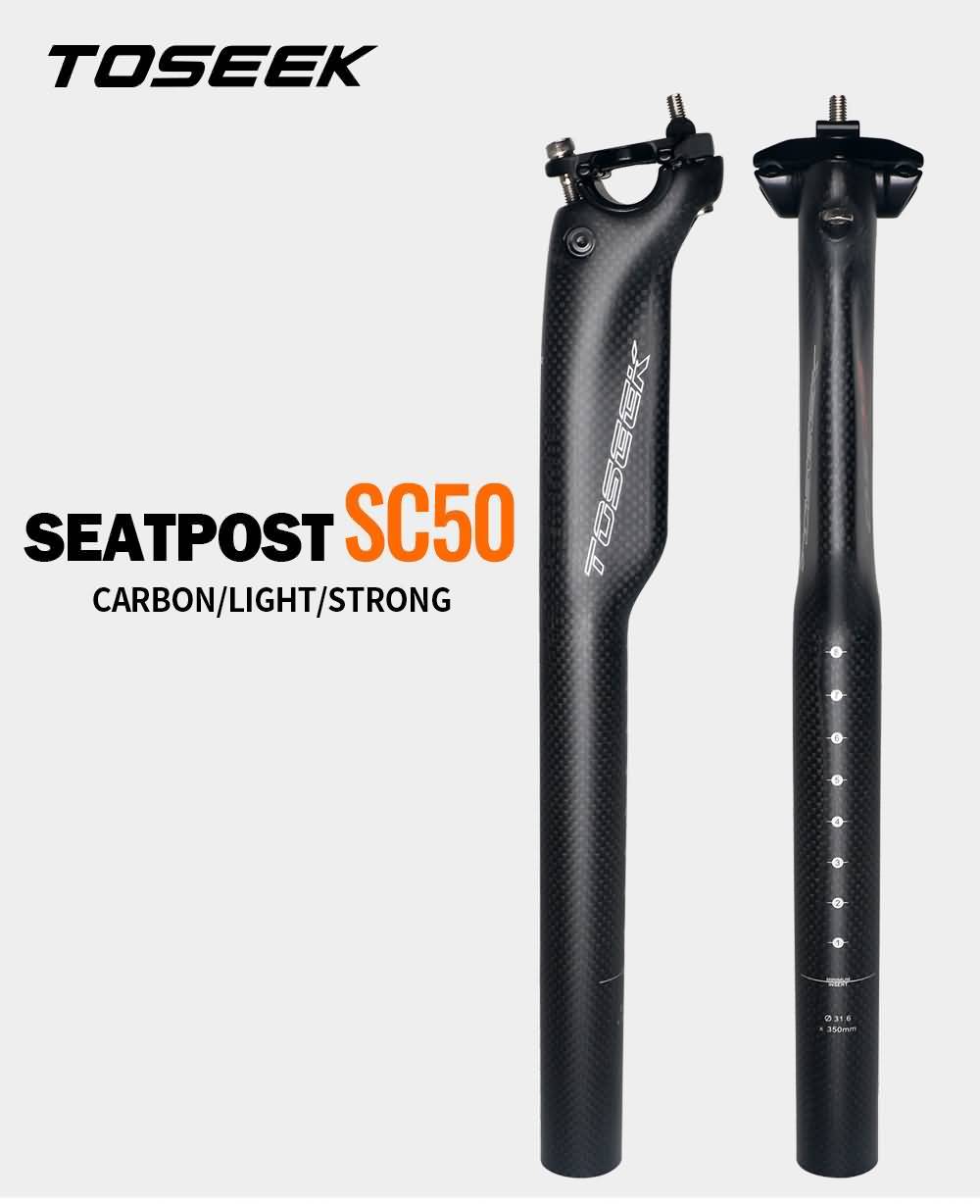 Buy TOSEEK Seatpost Carbon Mtb Telescopic Seatpost Offset 20mm Seat for