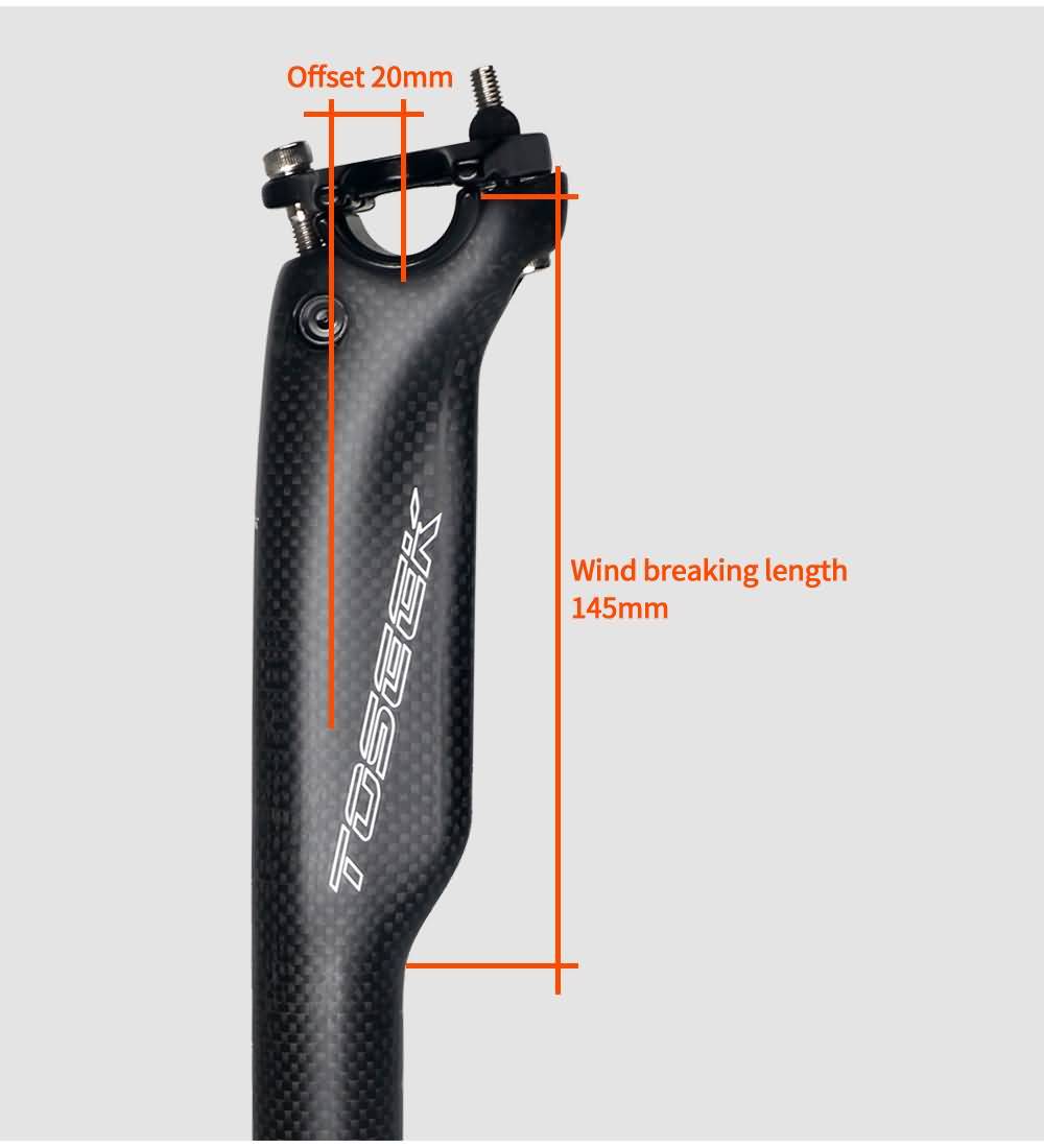 Buy TOSEEK Seatpost Carbon Mtb Telescopic Seatpost Offset 20mm Seat for