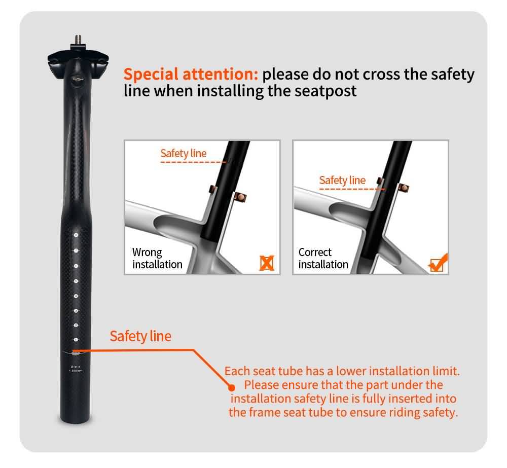 Buy TOSEEK Seatpost Carbon Mtb Telescopic Seatpost Offset 20mm Seat for