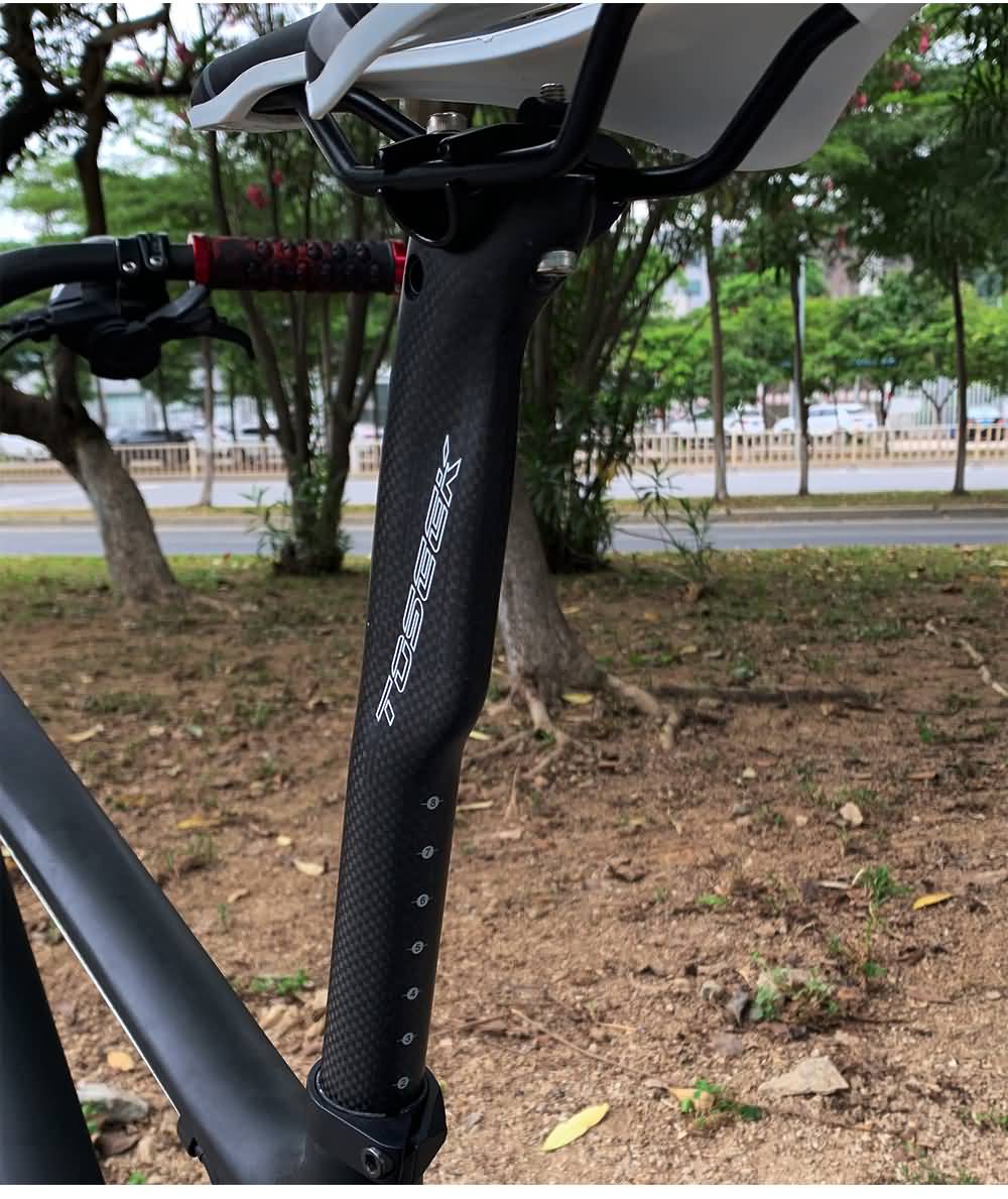 Buy TOSEEK Seatpost Carbon Mtb Telescopic Seatpost Offset 20mm Seat for